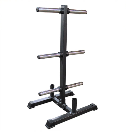 PL7350 Tall Bumper Plate Tree W/ 2 Bar Holders