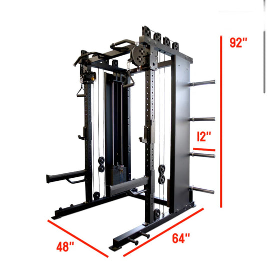 PL7320E Functional Trainer Squat Rack Front Load