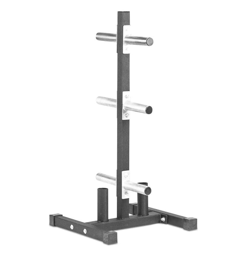 Tall Vertical Bumper Plate Tree with 2 Bar Holders